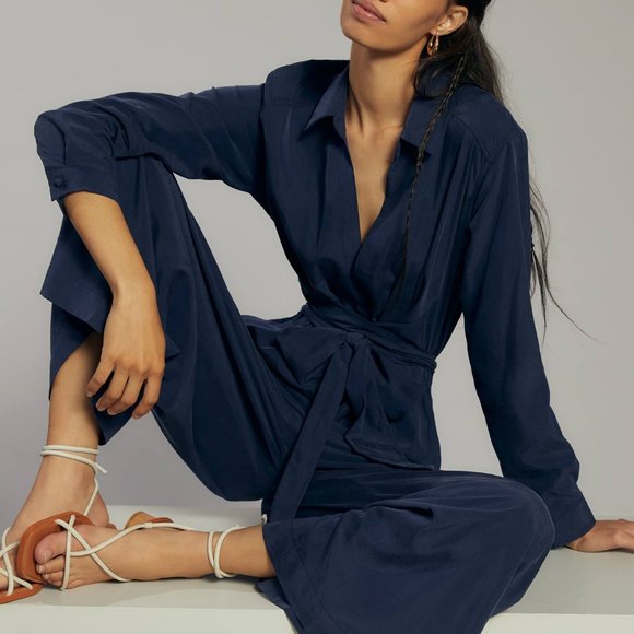 HTF Anthropologie Cut-Out Wide-Leg Jumpsuit - Picture 6 of 6